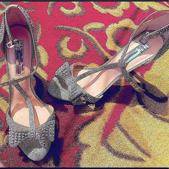 đź‘‘INC - Reesie Rhinestone Silver Evening Sandals - Picture 8 of 11